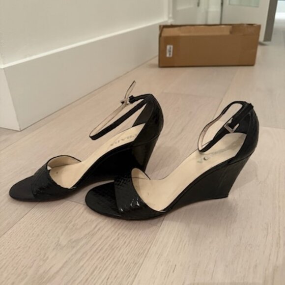 Prada Black Snake Skin Wedges - Picture 2 of 5